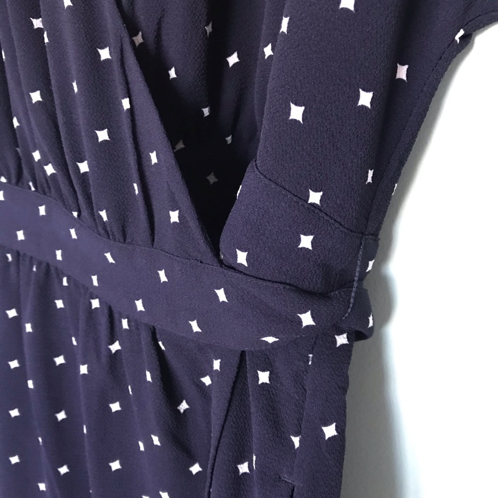 Ann Taylor Navy Blue & White Dress - Picture 3 of 3